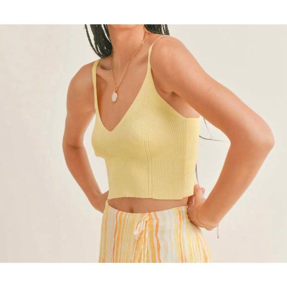 NEW SAGE THE LABEL wish u were here cami in yellow - Picture 3 of 3